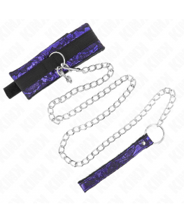 KINK - COLLANA CORTA IN PIZZO DI VELLUTO CON CINTURA 105 CM CON PROFILO IN NYLON 44 X 5,5 CM