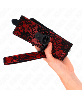 KINK - COLLANA IN PIZZO CON CINTURA CON CINTURA IN VERA PELLE 105 CM / 44 X 5,5 CM