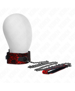 KINK - COLLANA IN PIZZO CON CINTURA CON CINTURA IN VERA PELLE 105 CM / 44 X 5,5 CM