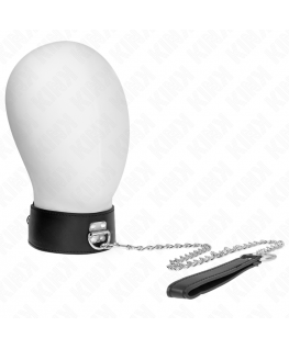 KINK - COLLANA CON CINTURA 65 CM CON CINTURINO LARGO NERO REGOLABILE 33,5-41 CM X 5 CM