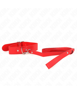 KINK - COLLANA CON CINTURA 116 CM ROJO CINTURINO REGOLABILE 32-50 CM X 8 CM