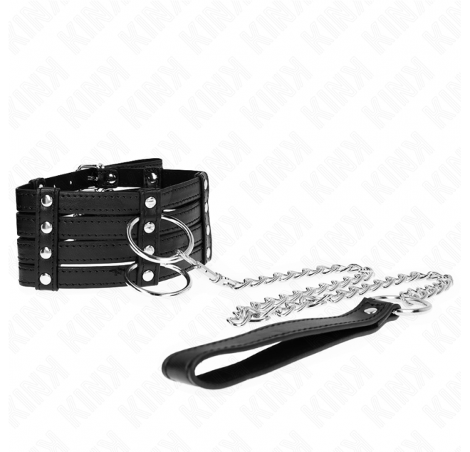 KINK - COLLANA CON CINTURA 65 CM STILE SUB REGOLABILE 35-51 CM X 7 CM