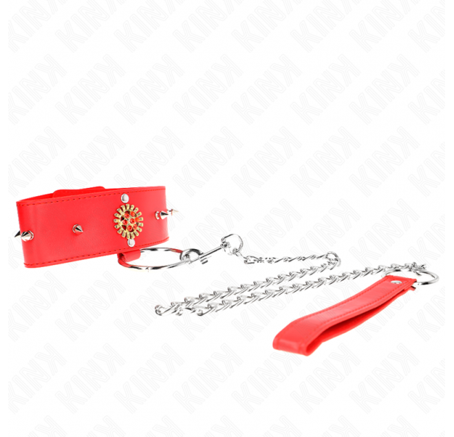 KINK - COLLANA DI DIAMANTI ROSSI CON CINTURA 65 CM REGOLABILE 35-51 CM X 7 CM