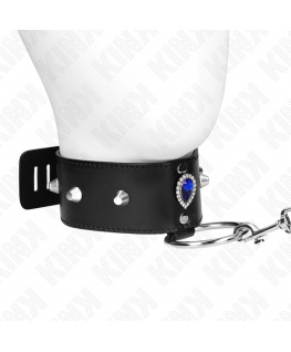 KINK - COLLANA 65 CM CON CINTURINO CON DIAMANTI BLU REGOLABILE 36-43 CM X 5 CM