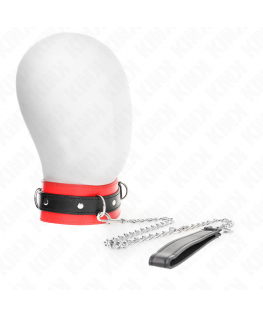 KINK - COLLARE CON CINTURA 65 CM CON CINTURINO ROSSO 54 X 4,5 CM