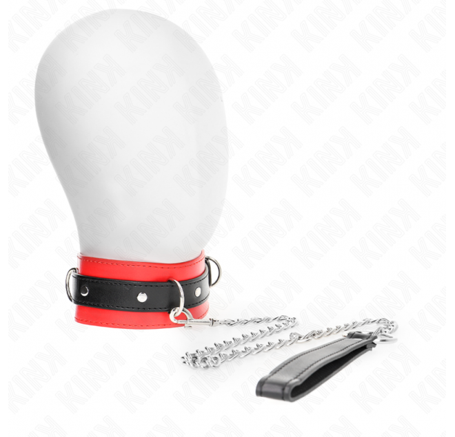 KINK - COLLARE CON CINTURA 65 CM CON CINTURINO ROSSO 54 X 4,5 CM