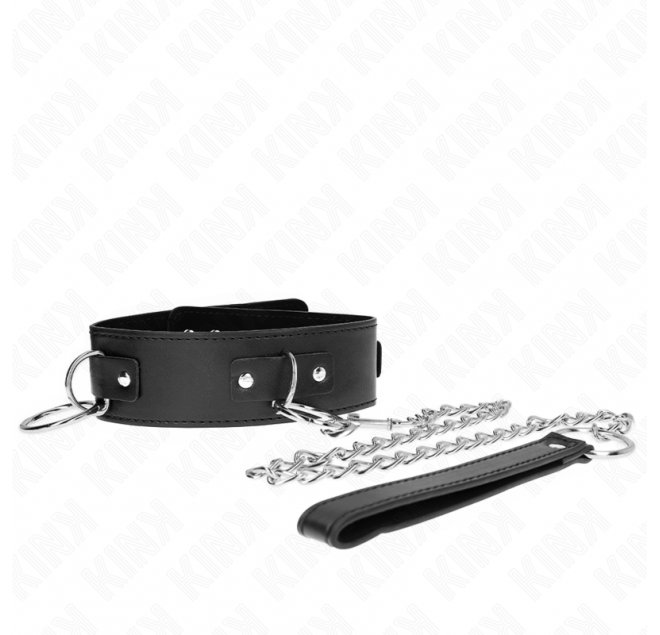 KINK - COLLANA CON GUINZAGLIO 65 CM 3 MODELLO ANELLI 2 REGOLABILE 36-43 CM X 5 CM