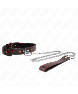 KINK - COLLANA CON CINTURINO 65 CM DETTAGLI CUORE 52,5 X 2,5 CM