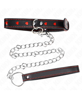 KINK - COLLANA CON CINTURINO 65 CM DETTAGLI CUORE 52,5 X 2,5 CM