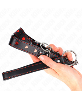 KINK - COLLANA CON CINTURINO 65 CM DETTAGLI CUORE 52,5 X 2,5 CM