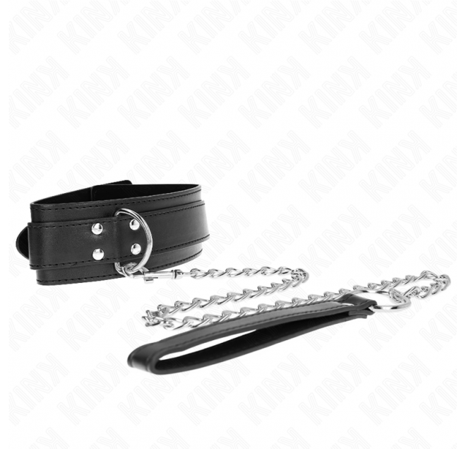 KINK - COLLANA CON CINTURINO 65 CM FIBBIE ARGENTO REGOLABILE 33-46 CM X 5,5 CM