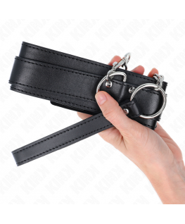 KINK - COLLANA CON CINTURINO 65 CM FIBBIE ARGENTO REGOLABILE 33-46 CM X 5,5 CM