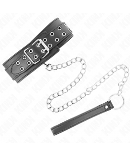 KINK - COLLANA CON CINTURINO 65 CM FIBBIE ARGENTO REGOLABILE 33-46 CM X 5,5 CM