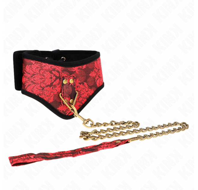 KINK - COLLANA MODELLO SCANDALO CON CINTURINO IN PIZZO 75 CM 44 X 10 CM