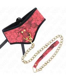 KINK - COLLANA MODELLO SCANDALO CON CINTURINO IN PIZZO 75 CM 44 X 10 CM