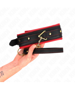 KINK - COLLARE CON GUINZAGLIO IN TESSUTO TINTO REGOLABILE 33-48 CM X 5,7 CM