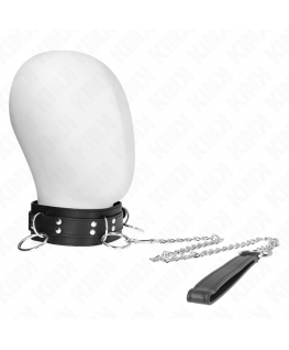 KINK - COLLANA SCHIAVITÙ 3 ANELLI CON CINTURINO 80 CM 53 X 5 CM