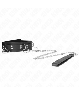 KINK - COLLANA SCHIAVITÙ 3 ANELLI CON CINTURINO 80 CM 53 X 5 CM