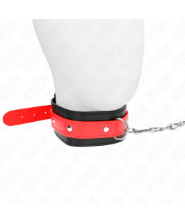 KINK - COLLANA CON CINTURINO ROSSO 65 CM REGOLABILE 36-43 CM X 5 CM