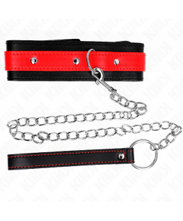 KINK - COLLANA CON CINTURINO ROSSO 65 CM REGOLABILE 36-43 CM X 5 CM