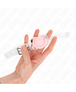 KINK - BAVAGLIO A FORMA DI CIUCCIO ROSA 5.5 x 4 CM REGOLABILE 43-60 CM