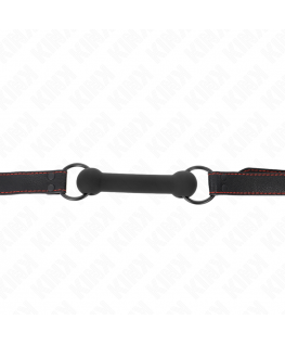 KINK - BONE GAG CON CINTURINO IN SIMILPELLE NERO REGOLABILE 41-57 CM