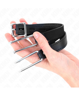 KINK - GANCIO IN METALLO 11.5 CM CON CINTURINO IN SIMILPELLE REGOLABILE 39-58 CM X 2 CM
