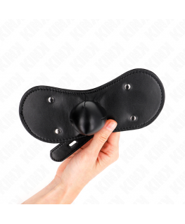 KINK - MASCHERA BOCCA BALL GAG CON SERRATURA REGOLABILE 42-60 CM