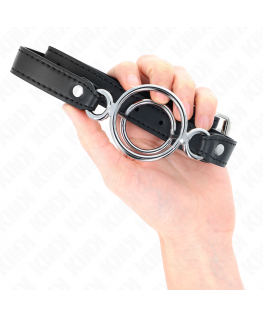 KINK - BAVAGLIO CON O-RING MULTIPLI 5 CM NERO 63 X 2,5 CM