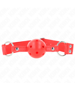 KINK - BALL GAG COMPLETO ROSSO CAVO DURO 62 x 2 CM KINK - BALL GAG COMPLETO ROSSO CAVO DURO 62 x 2 CM che trovi in offerta solo su SexyShopOnline a -35% di sconto