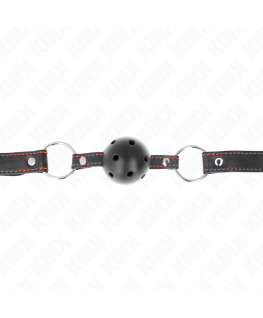 KINK - BALL GAG HOLLOW HARD NERO MODELLO 2 65 x 2,5 CM