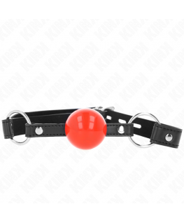 KINK - BALL 4 CM GAG CON SERRATURA SFERA ROSSA CINTURINO NERO 60 x 2 CM