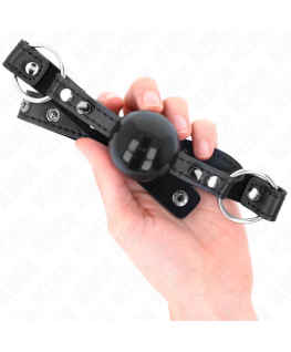 KINK - BALL GAG 4 CM CON RIVETTO PUNTA E CHIUSURA A SCATTO 65 x 2 CM