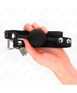 KINK - MODELLO 1 PALLA IN SILICONE 4 CM GAG CON SERRATURA 60 x 2 CM