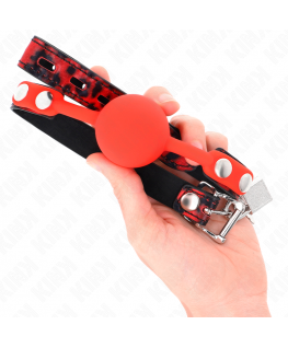 KINK - MODELLO 2 PALLA IN SILICONE 4 CM GAG CON SERRATURA 60 x 2 CM