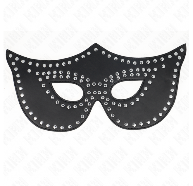 KINK - MASCHERA IN SIMILPELLE CON RIVETTI MODELLO 2 30 x 12 CM