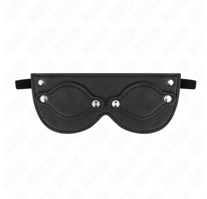 KINK - MASCHERA IN SIMILPELLE CON COPRI OCCHI RIMOVIBILI 22 x 9 CM
