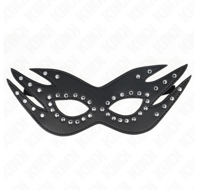 KINK - MASCHERA IN SIMILPELLE CON RIVETTI MODELLO 3 26 x 9,5 CM