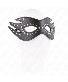 KINK - MASCHERA IN SIMILPELLE CON RIVETTI MODELLO 3 26 x 9,5 CM