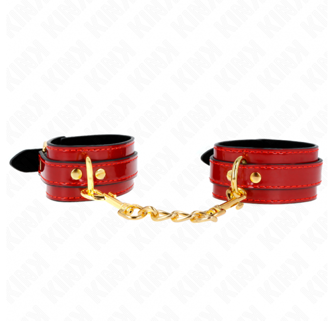 KINK - POLSINI JOANNA ANGEL ROSSO REGOLABILE CON CATENA ORO 16.5-26 CM X 4 CM
