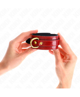 KINK - POLSINI JOANNA ANGEL ROSSO REGOLABILE CON CATENA ORO 16.5-26 CM X 4 CM