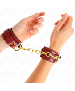 KINK - POLSINI JOANNA ANGEL ROSSO REGOLABILE CON CATENA ORO 16.5-26 CM X 4 CM