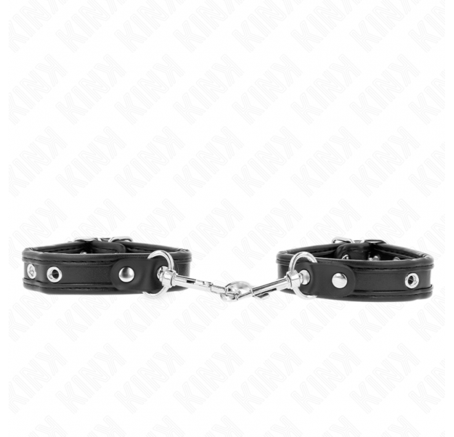 KINK - MINI BRACCIALETTI NERI CON BORCHIE REGOLABILI 16-22 CM X 2 CM