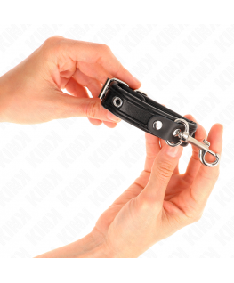 KINK - MINI BRACCIALETTI NERI CON BORCHIE REGOLABILI 16-22 CM X 2 CM