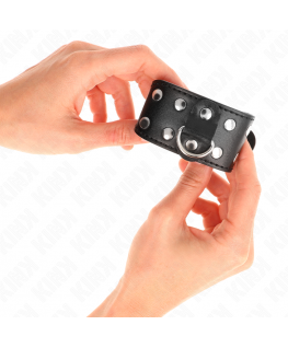 KINK - CINTURINI CON DOPPIA LINEA DI BORCHIE REGOLABILI NERO