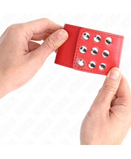 KINK - RESISTENZA DA POLSO CON CHIUSURA A SCATTO ROSSO REGOLABILE 19-24 CM X 5,5 CM