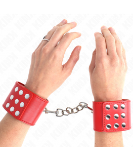 KINK - RESISTENZA DA POLSO CON CHIUSURA A SCATTO ROSSO REGOLABILE 19-24 CM X 5,5 CM