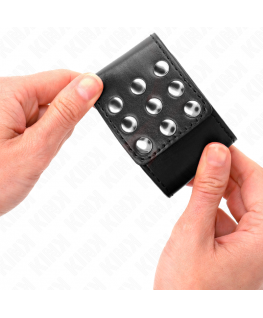 KINK - RESISTENZA DA POLSO CON CHIUSURA A SCATTO NERA REGOLABILE 19-24 CM X 5,5 CM