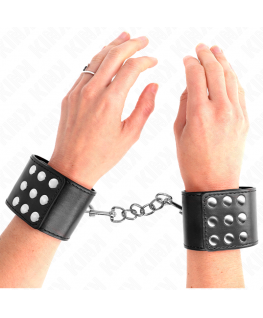 KINK - RESISTENZA DA POLSO CON CHIUSURA A SCATTO NERA REGOLABILE 19-24 CM X 5,5 CM