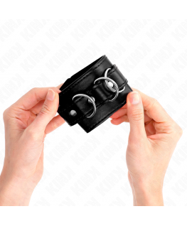 KINK - RESISTENZA DA POLSO CON 3 ANELLI A D REGOLABILE NERO 17,5-25 CM X 6 CM